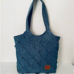 Beautiful Handmade Denim Bag Fully Lined 11”x10”